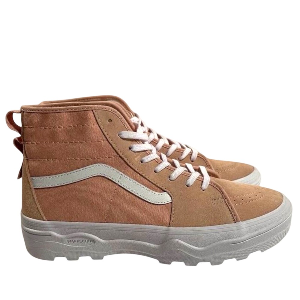Vans Sk8-Hi Sententry WC Terracotta Pink Suede Canvas Platform Sneakers Womens